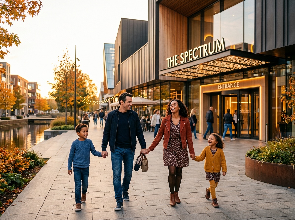 Familie bij de ingang van TipTop speelparadijs